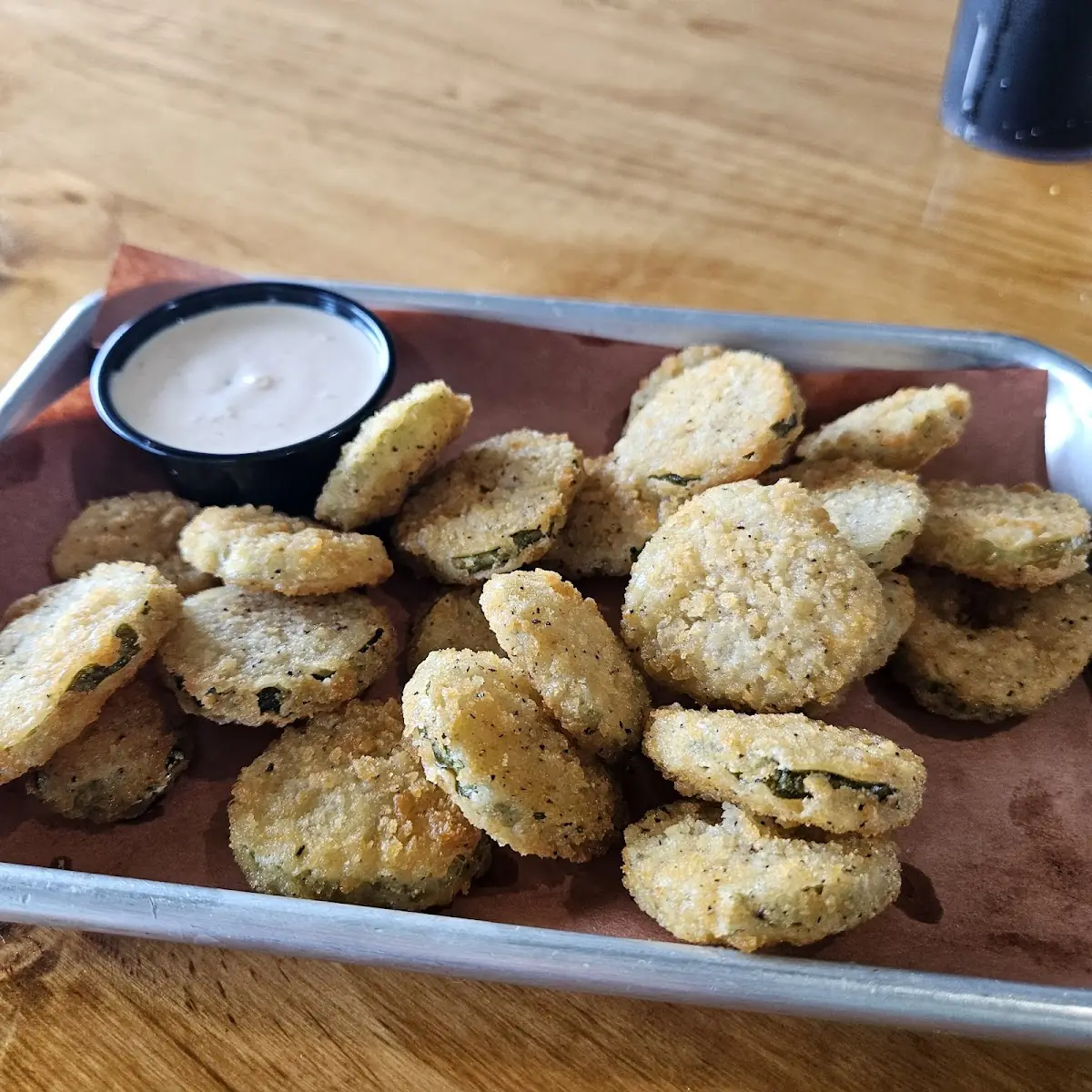 Fried Pickles with Ranch Dressing