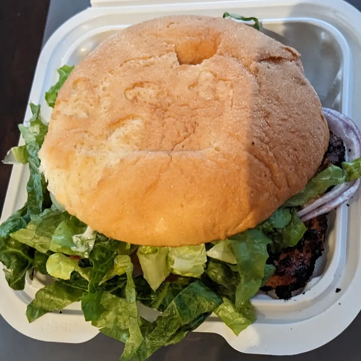 Cajun Chicken Burger Gluten Free Bun