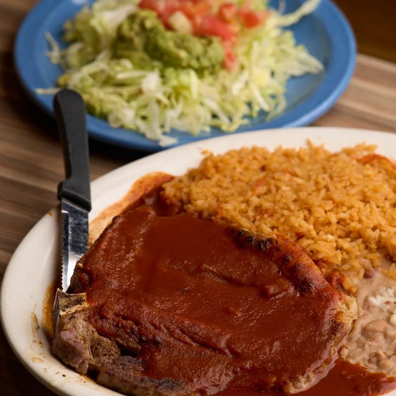 Kid's Beef Enchilada Rice & Re-Fried Beans Plate