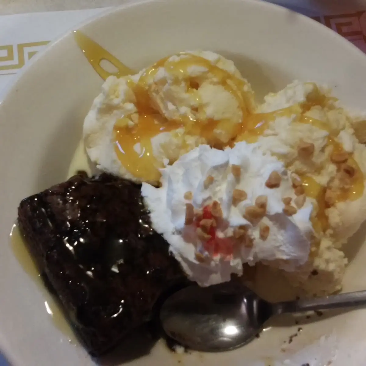 Brownie Sundae with Caramel