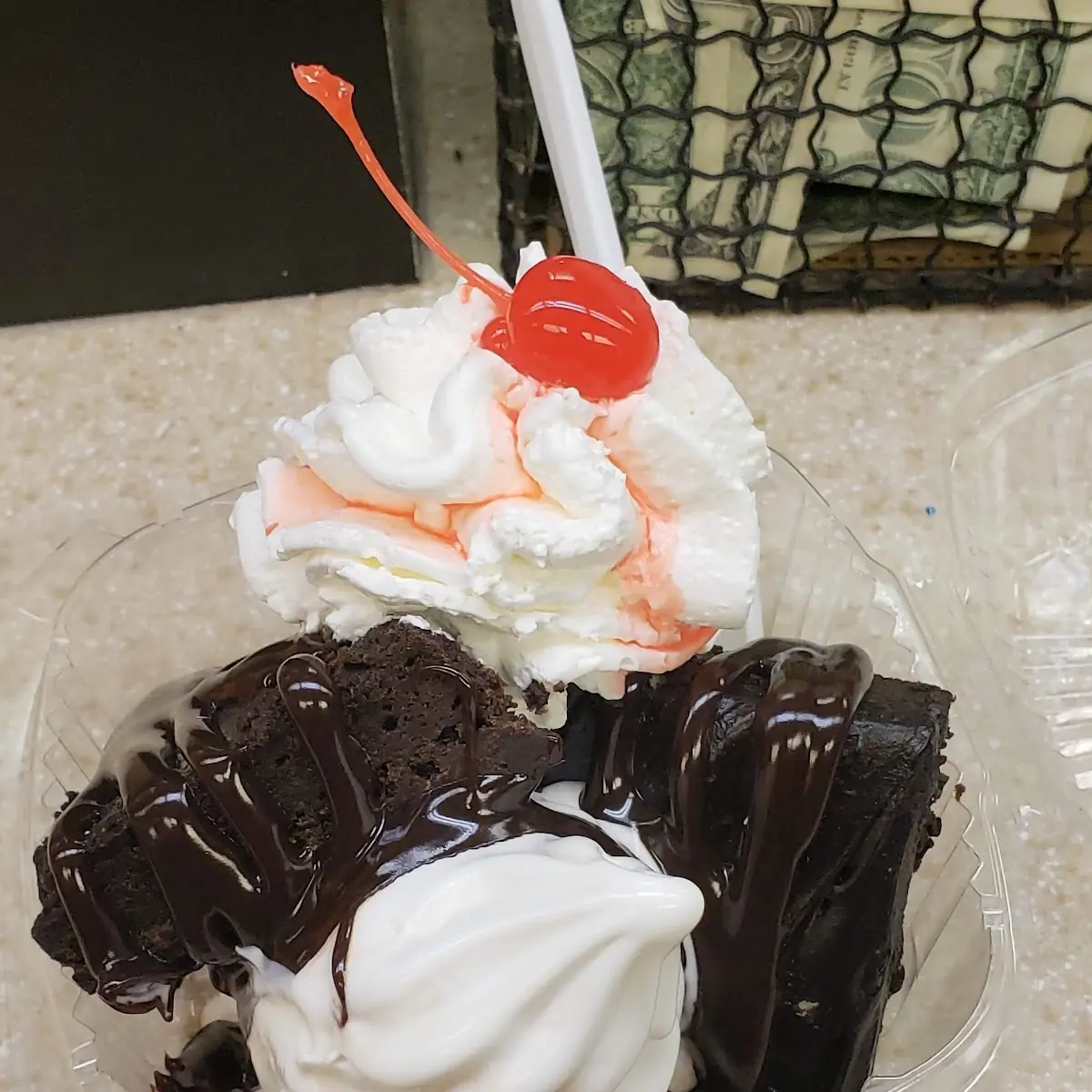 Brownie Sundae with Vanilla Ice Cream