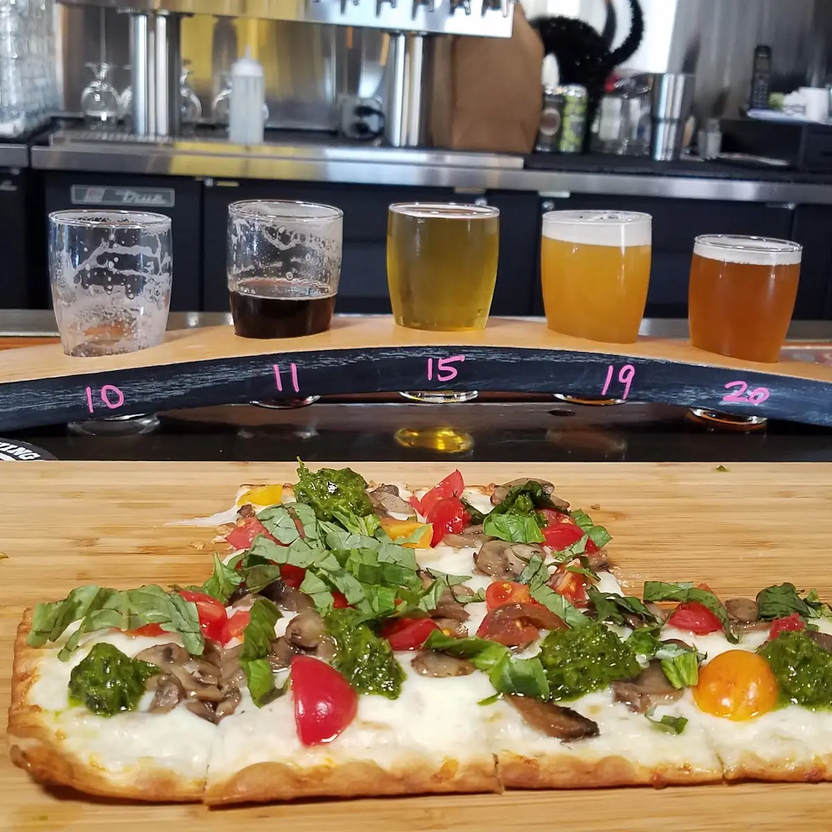 Flatbread Pizza and Beer