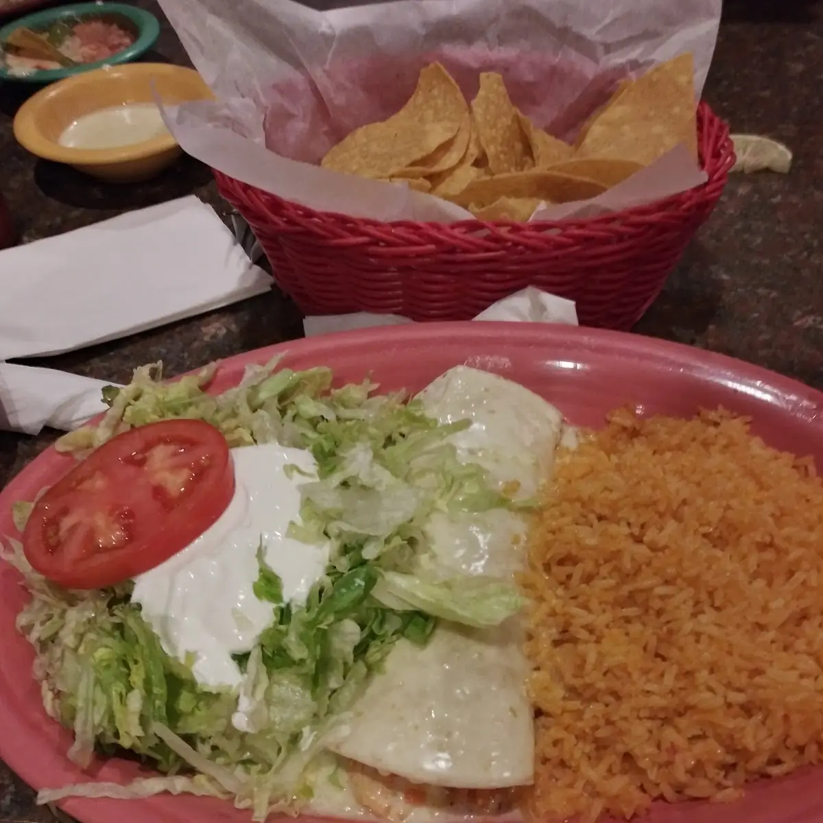 Chicken Burrito Supreme with Rice and Beans