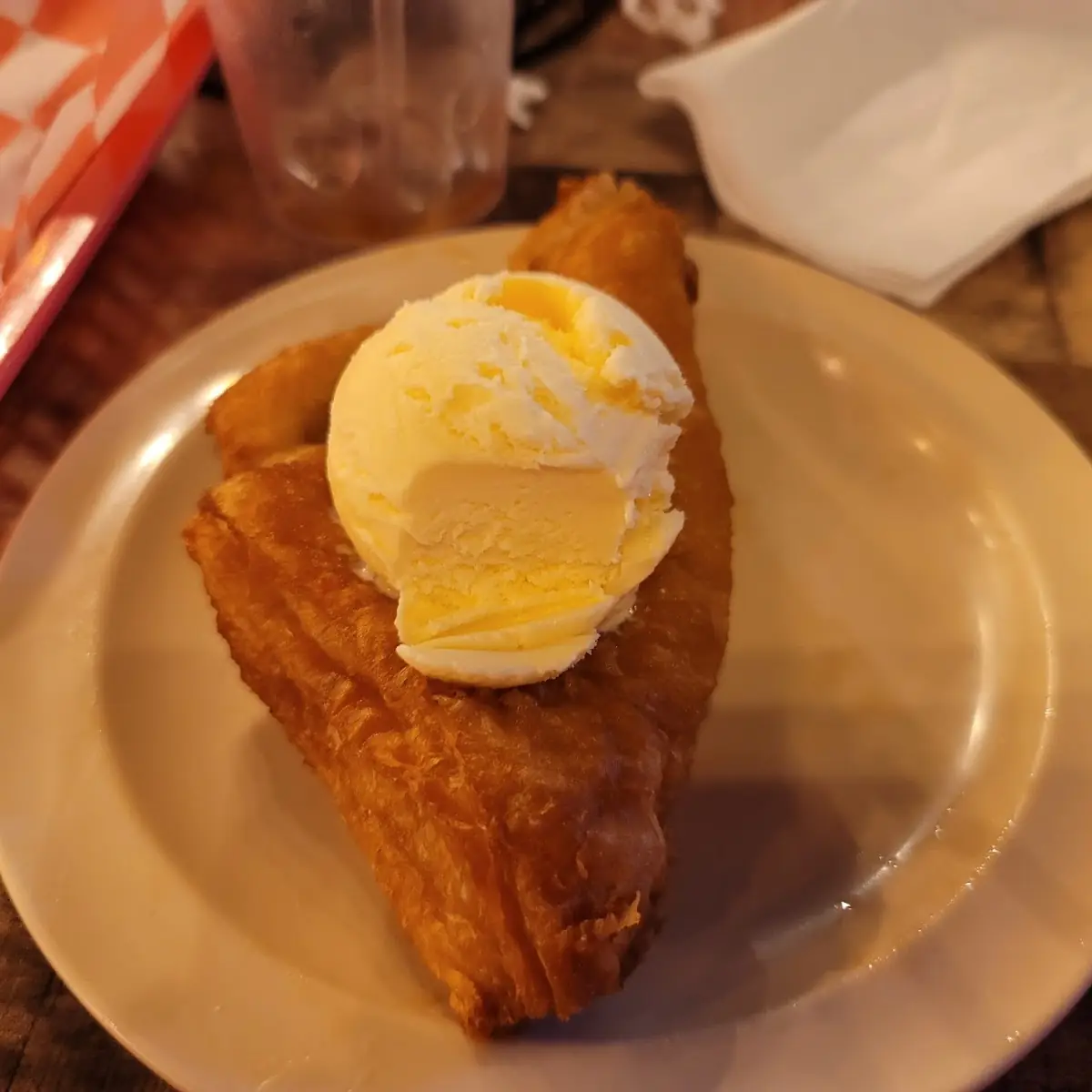 Apple Turnover and Vanilla Ice Cream
