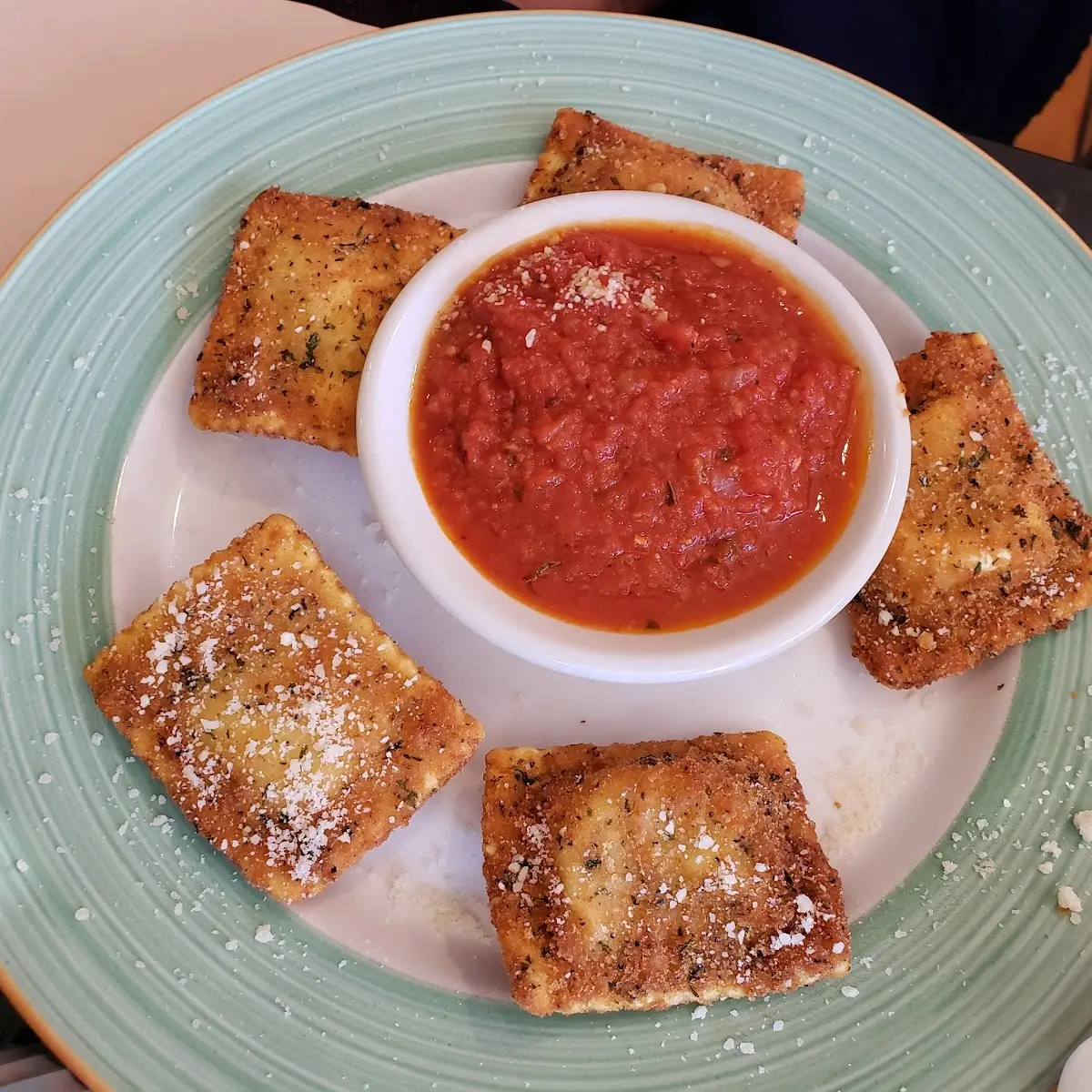 Fried Cheese Ravioli with Marinara