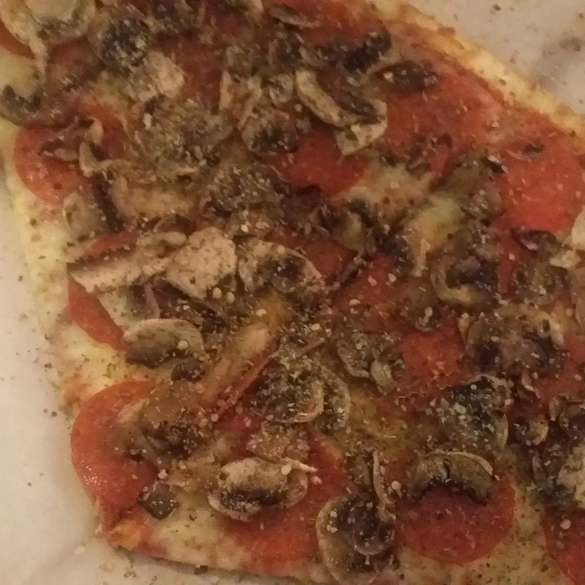 Two Slices with Pepperoni and Mushroom