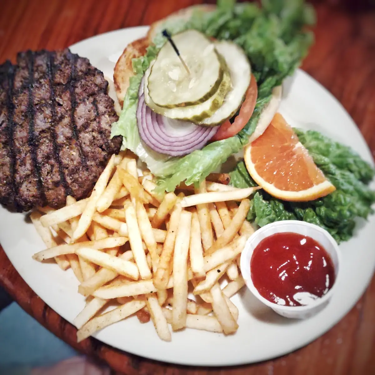American Burger with Fries