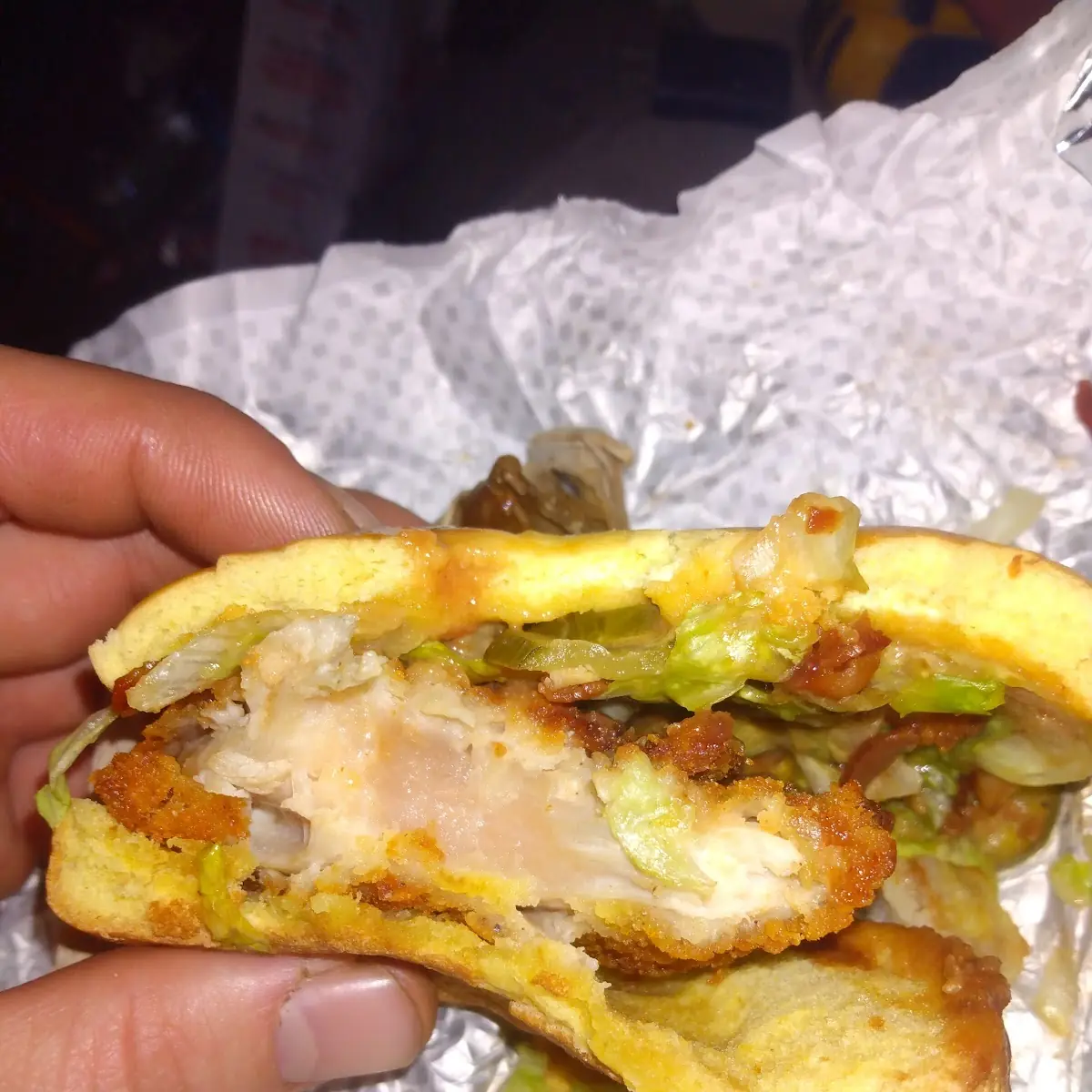 Raw Chicken Sandwich