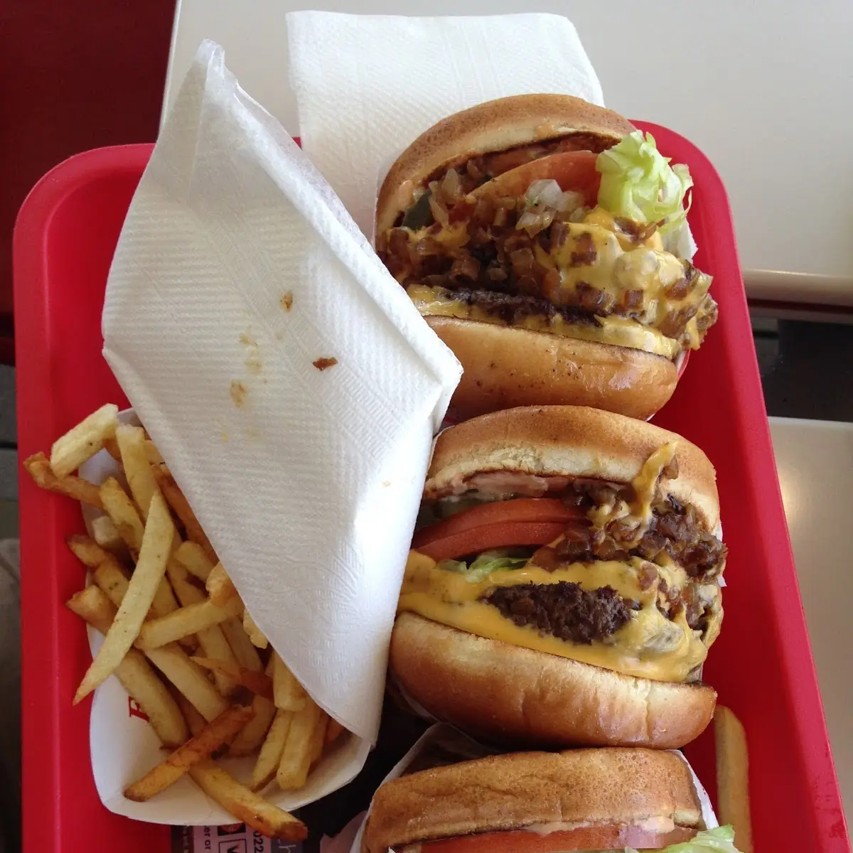 Double Double Cheeseburger and Fries