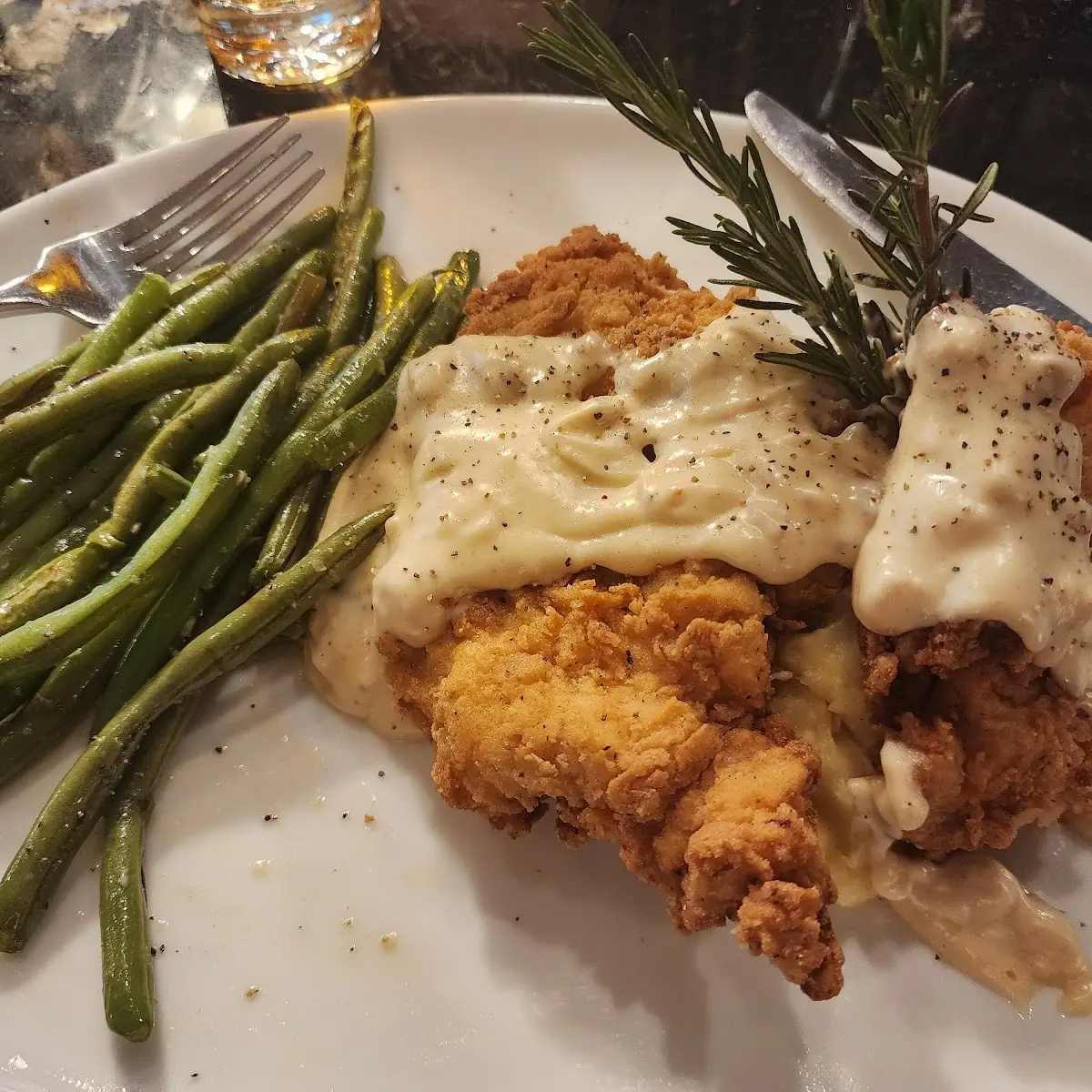Fried Chicken with Asparagus