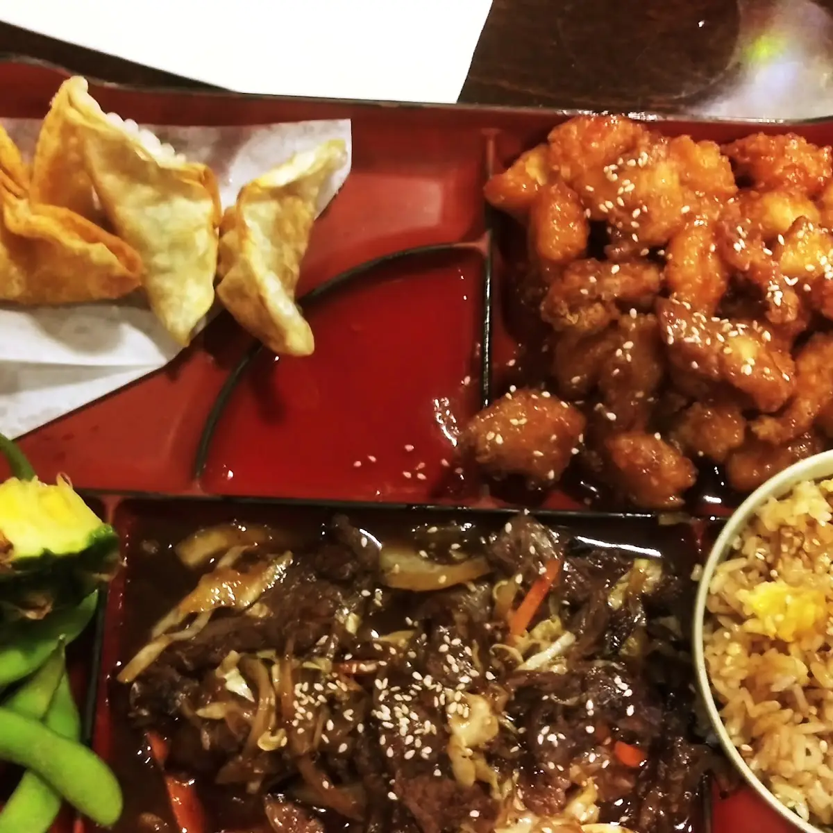 Bento Box with Sushi and Chicken