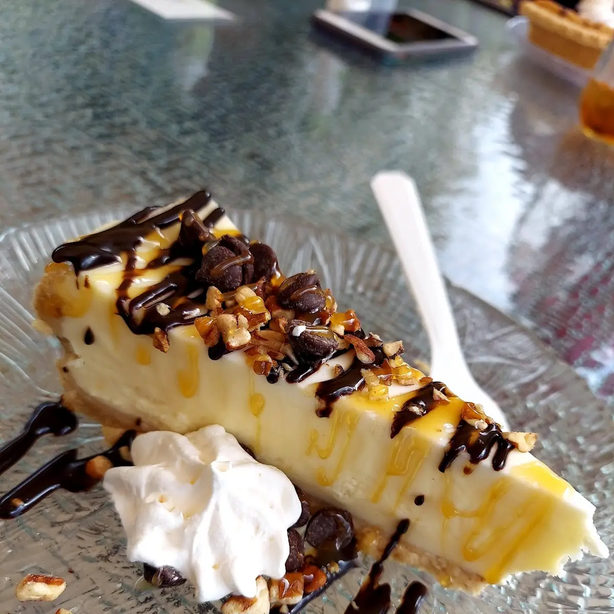 Turtle Cheesecake Slice