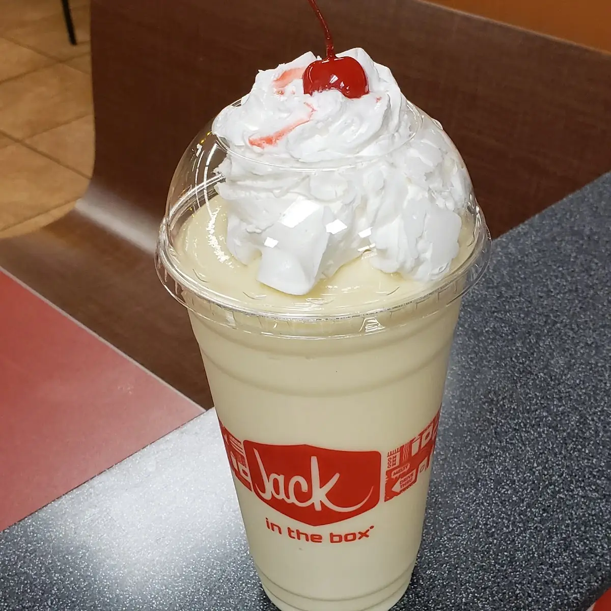 Vanilla Milkshake with Whipped Cream