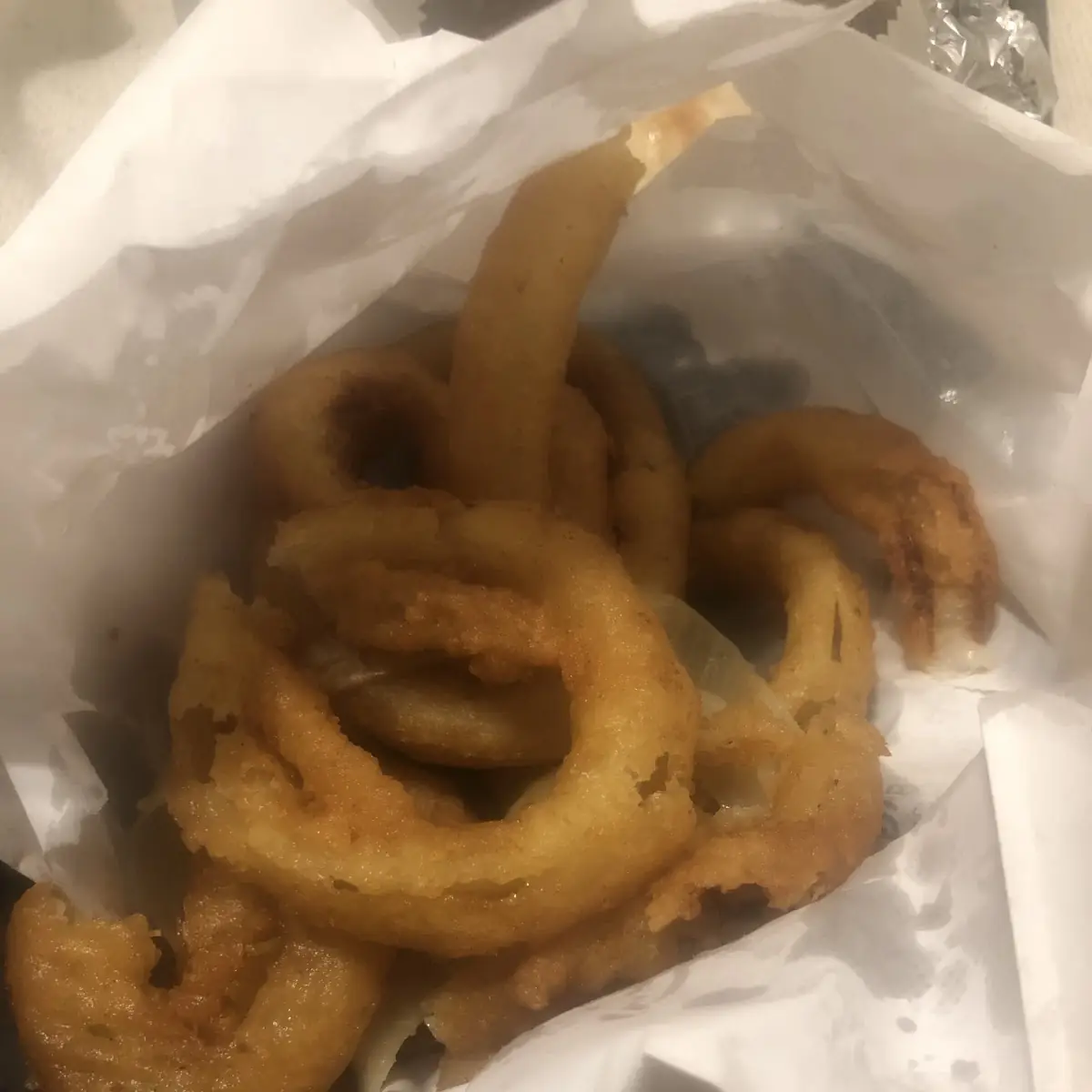 Fried Shrimp with Onion Rings