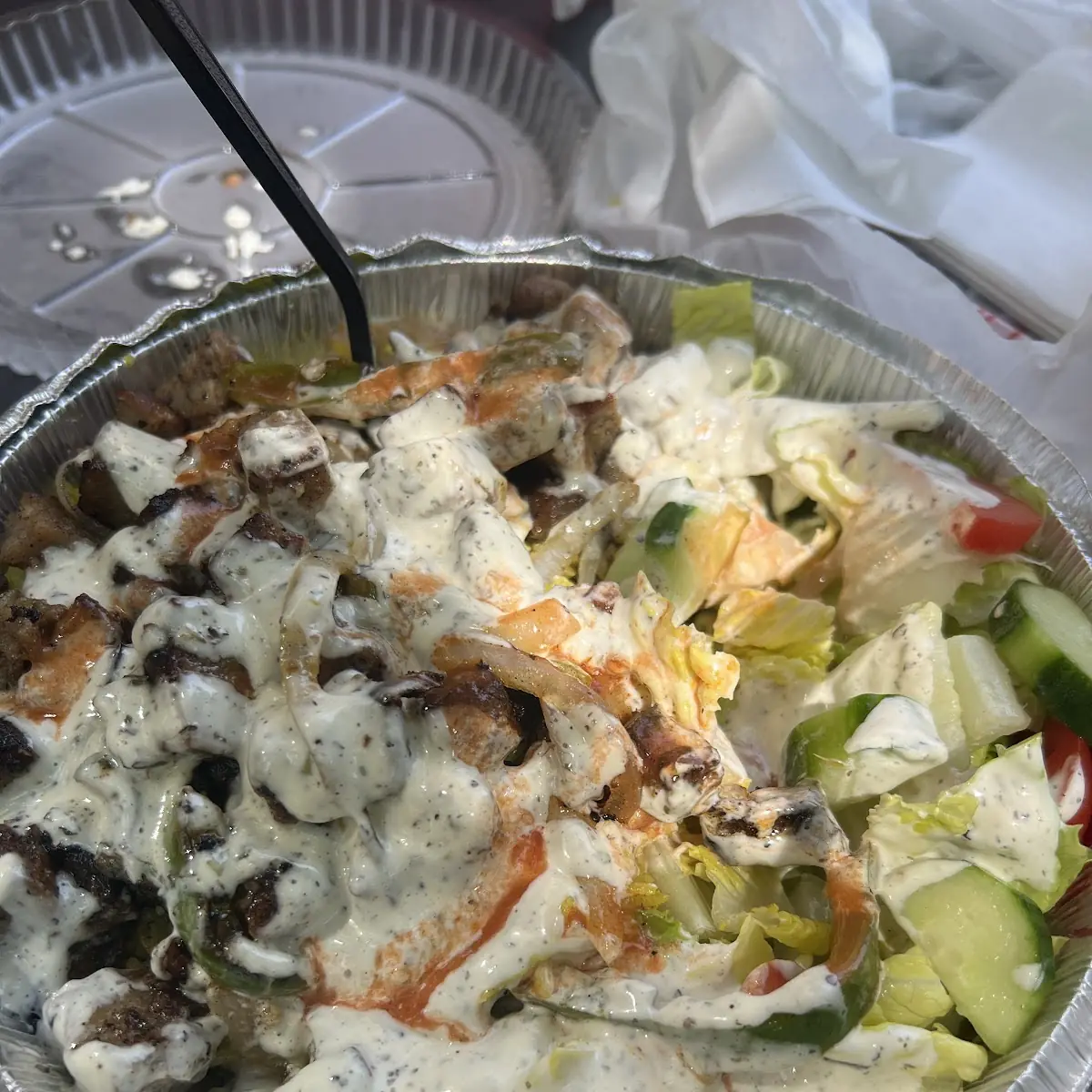Lamb Shawarma over Rice Plate