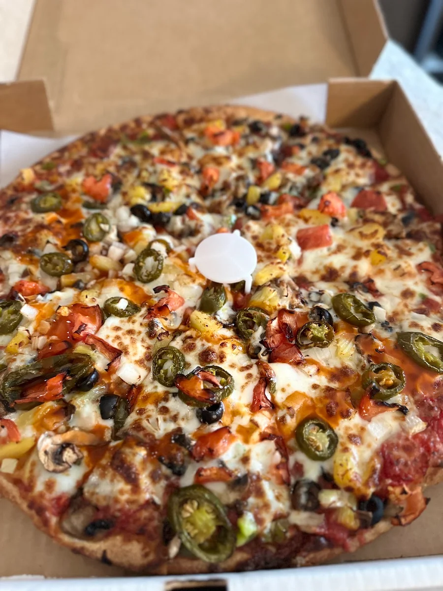 Create Your Own Veg Pizza with Buffalo Sauce