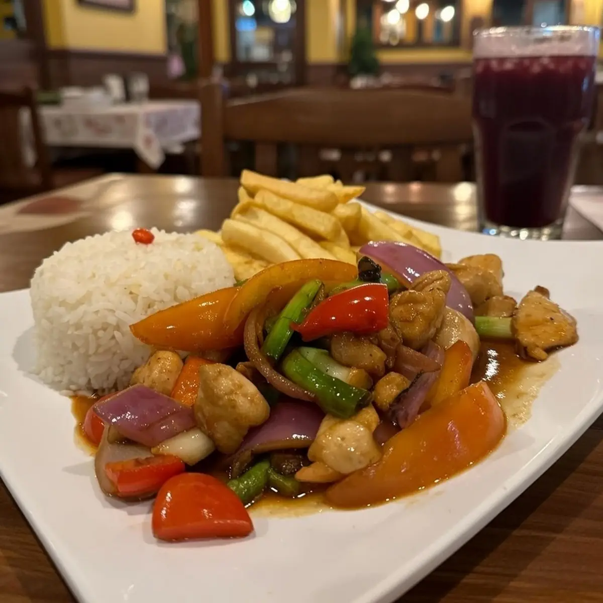 Pollo Saltado Con Verduras
