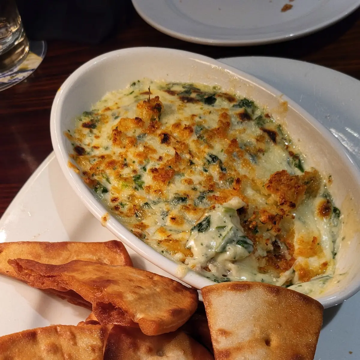 Parmesan Crusted Spinach Dip