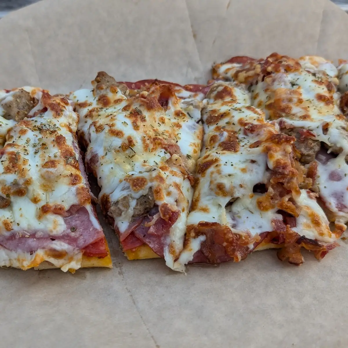 Meat Flatbread Pizza