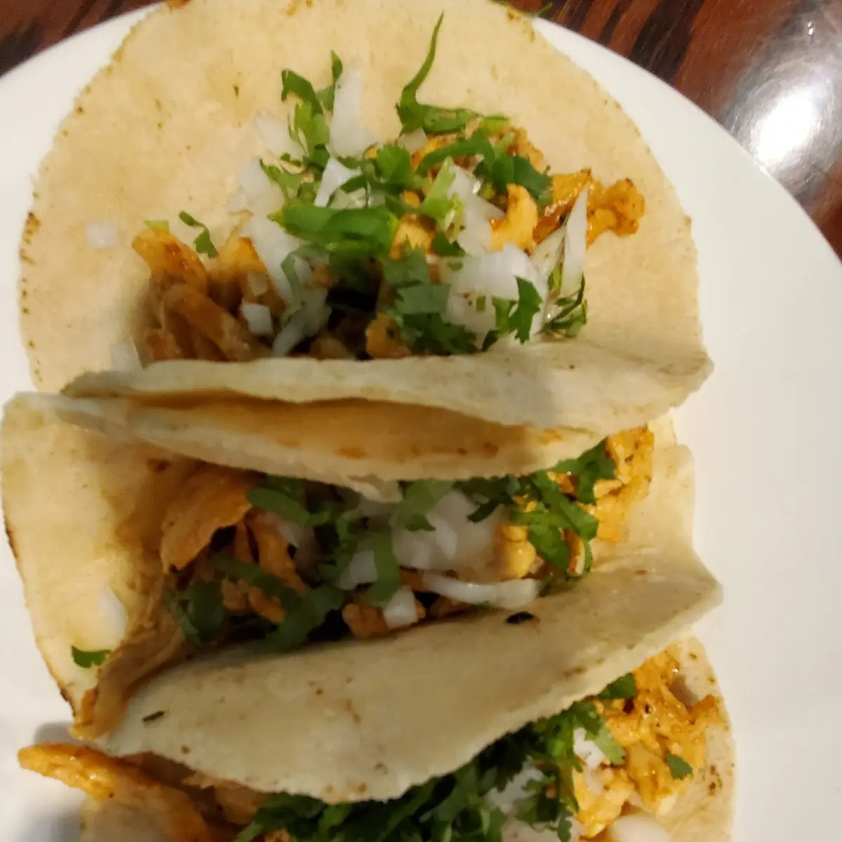 Chicken Tacos with Onions and Cilantro