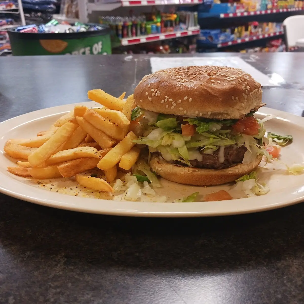Cheese Burger &Fries