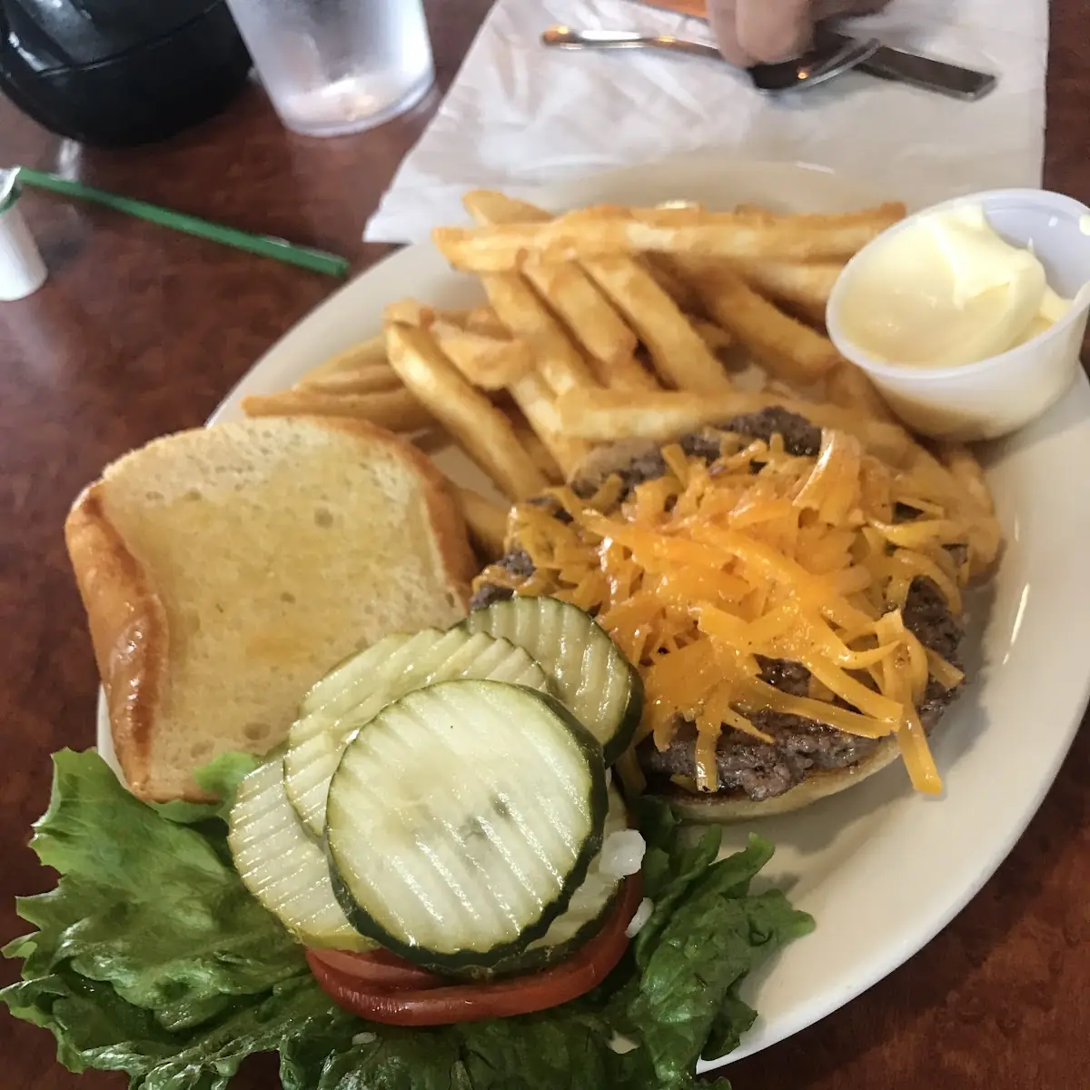 Hamburger with Cheddar Cheese