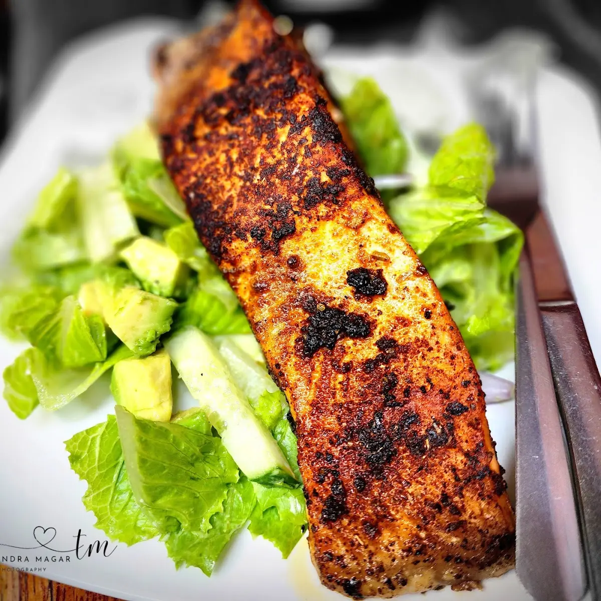 Pan Seared Salmon with Salad