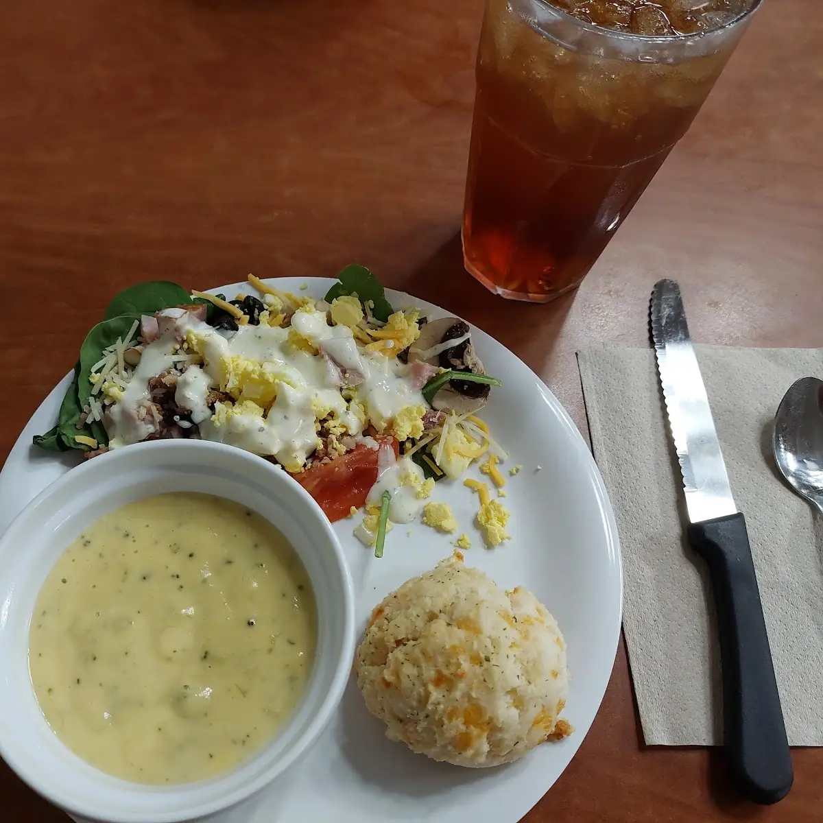 Broccoli Cheddar Soup and Salad Combo