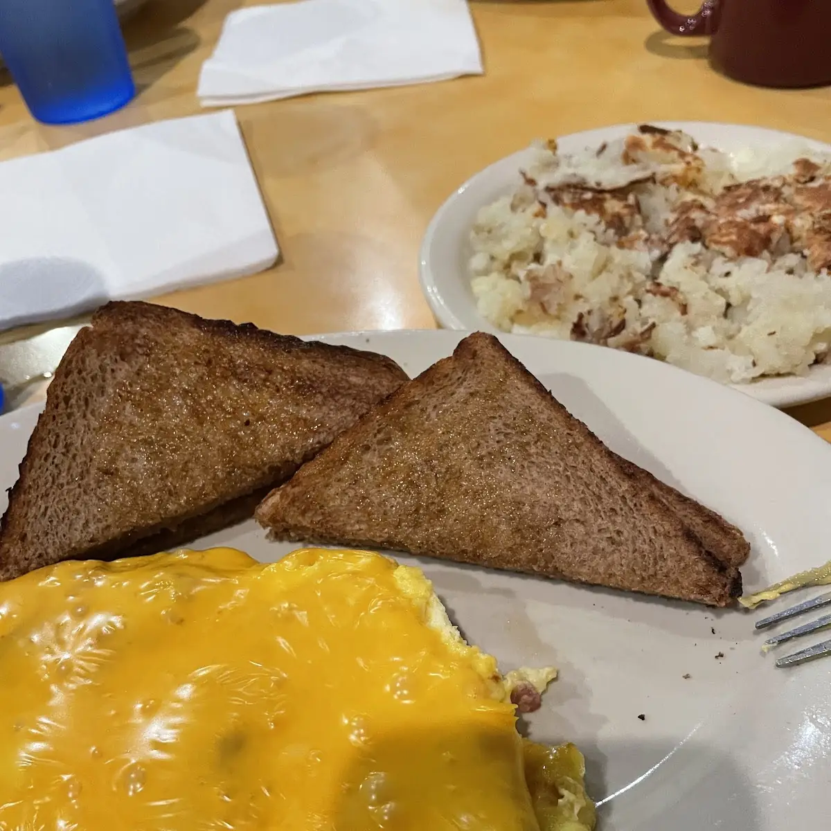 Ham and Cheese Omelet Wheat Toast
