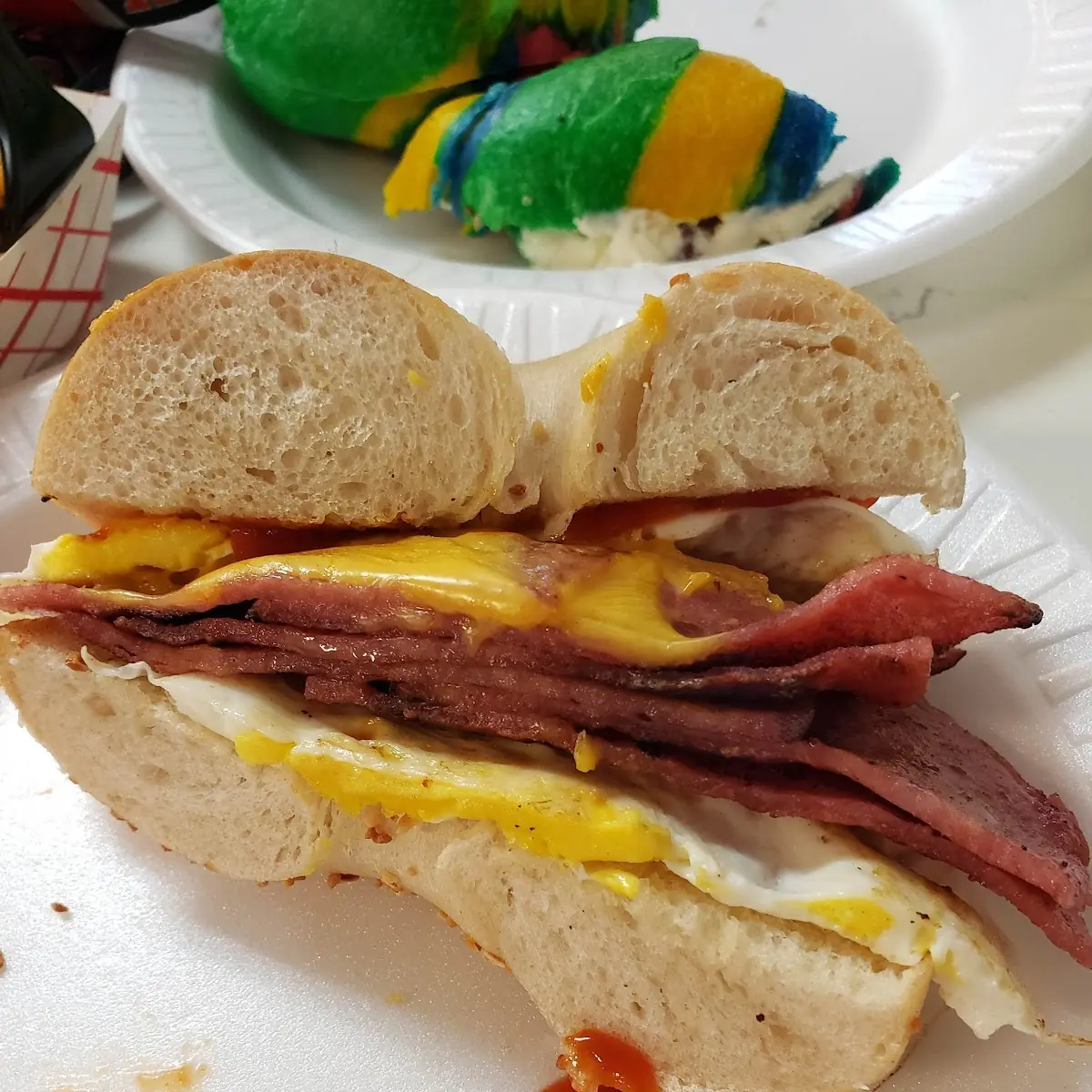 Pork Roll Egg and Cheese Sandwich