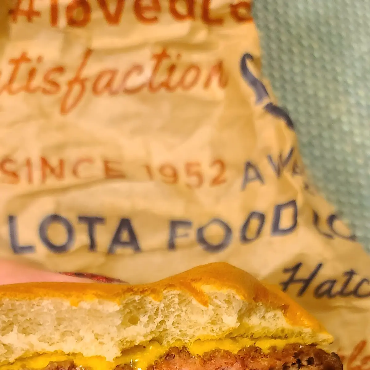 Double Lotta Cheese Burger and Fries
