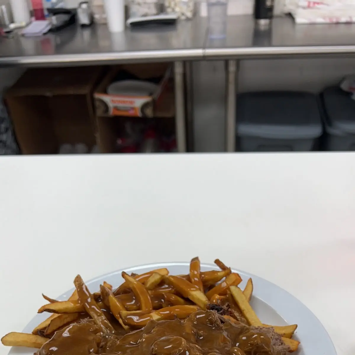 Open Face Hot Roast Beef Sandwich & Fries