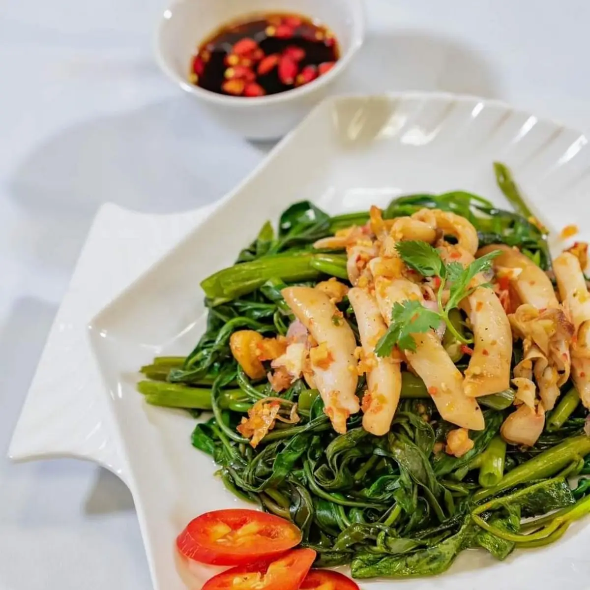 Stir Fried Water Spinach With