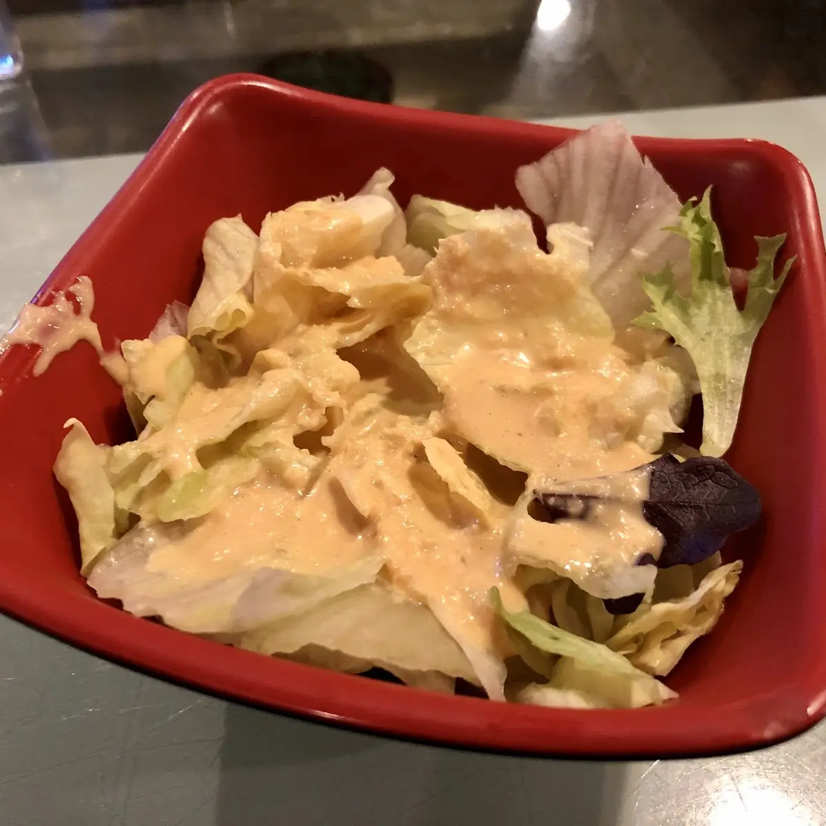 Side Salad with Ginger Sauce