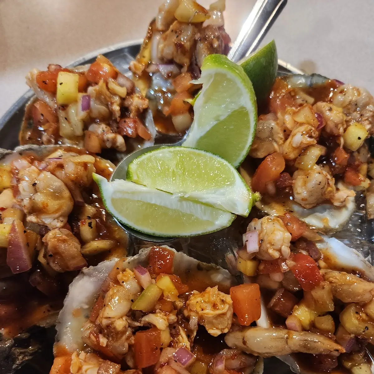 Fresh Oysters with Salsa and Lime