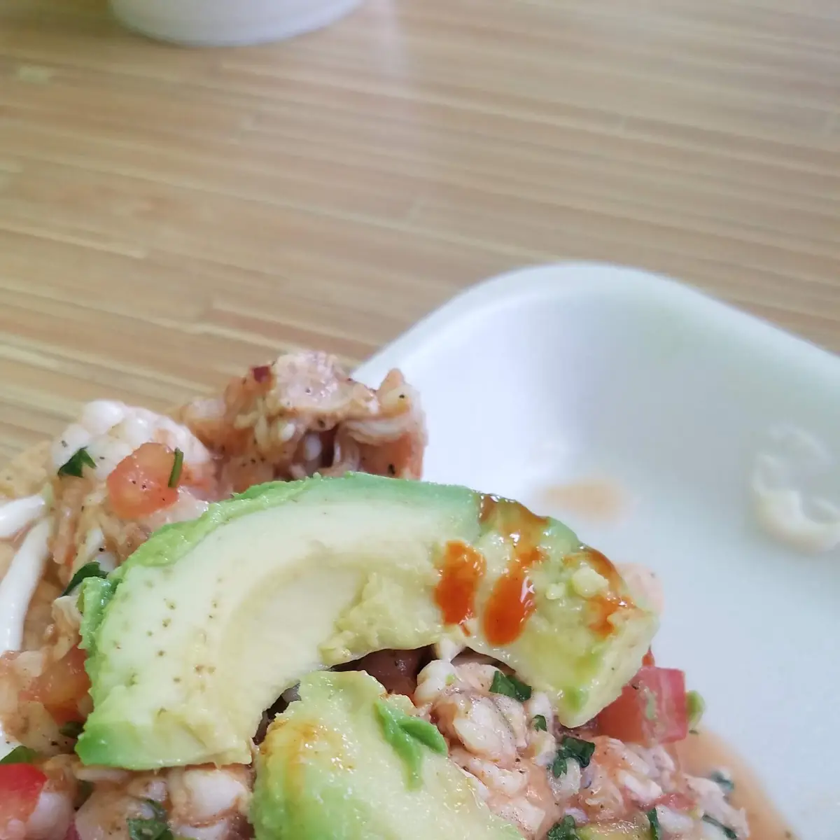 Tostada de Ceviche Camaron