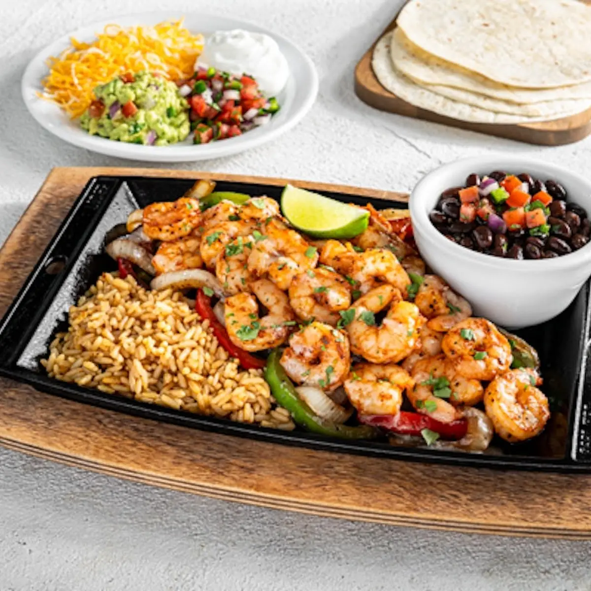 Trio Steak Chicken and Shrimp Fajitas