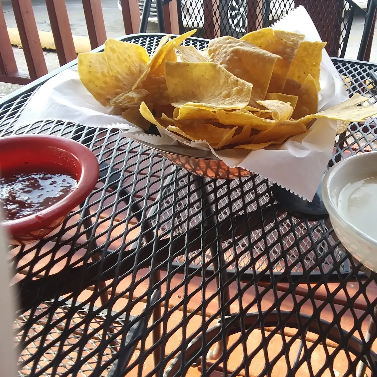 Chips Salsa and Small Queso
