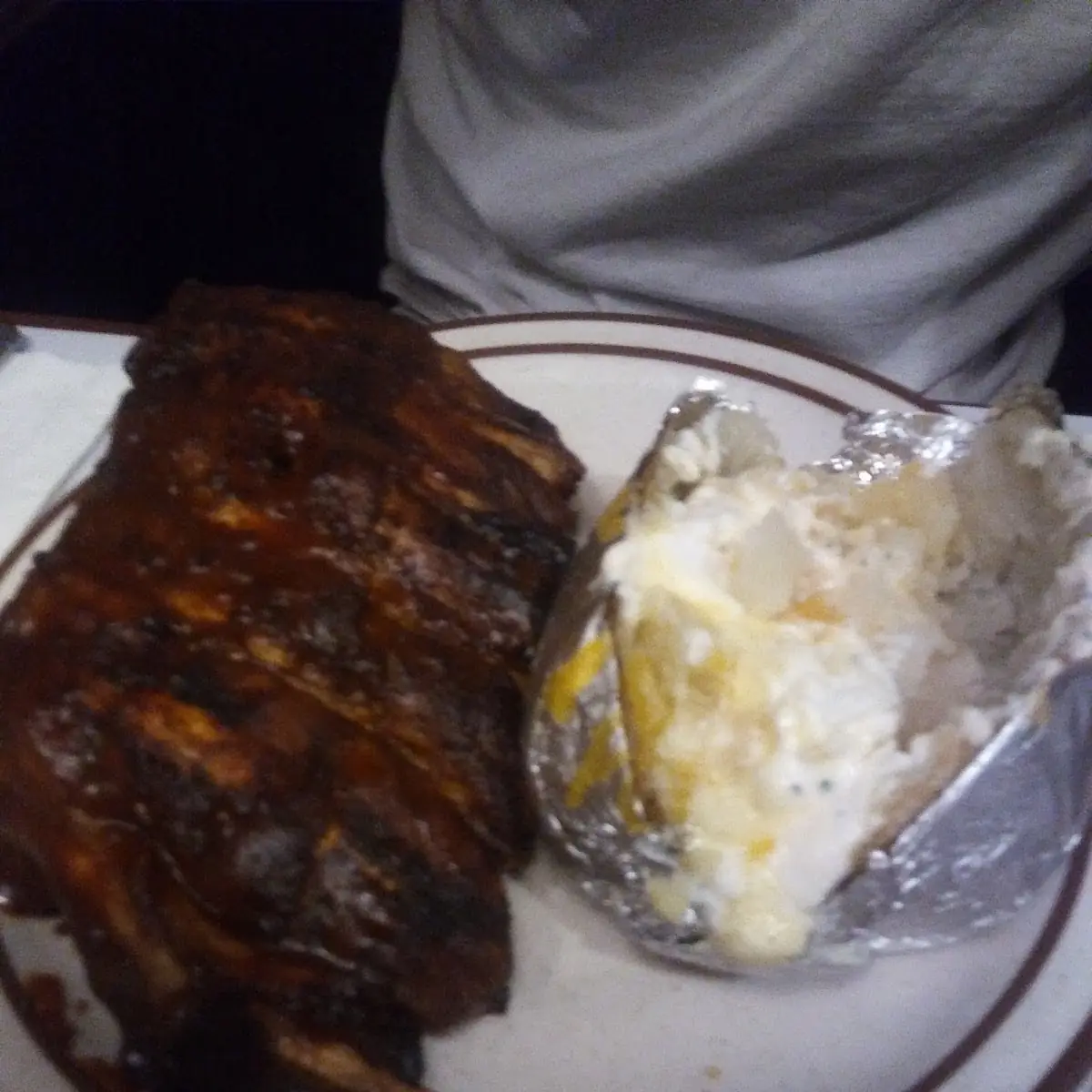 Ribs and Baked Potato