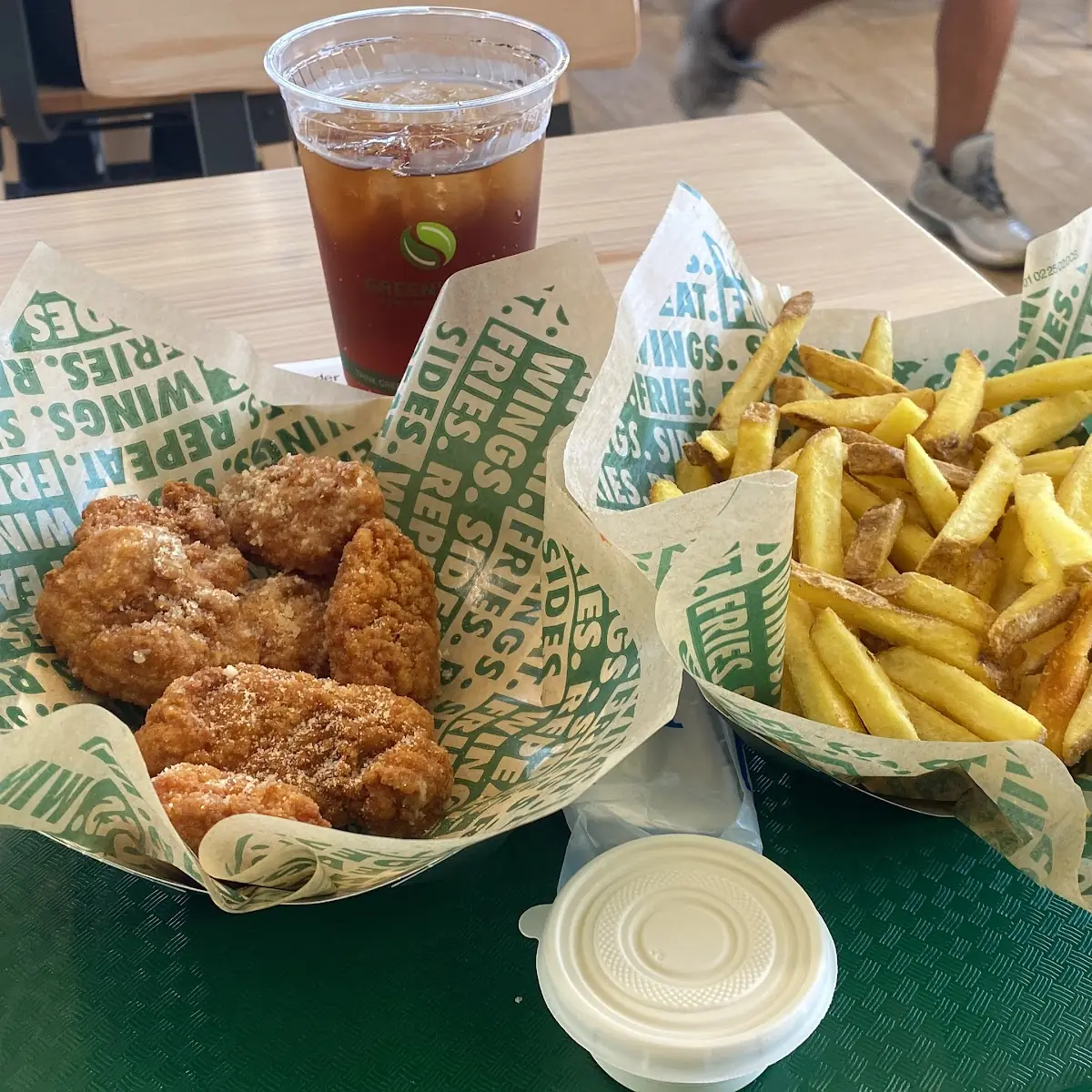 Mango Habanero Wings with Seasoned Fries