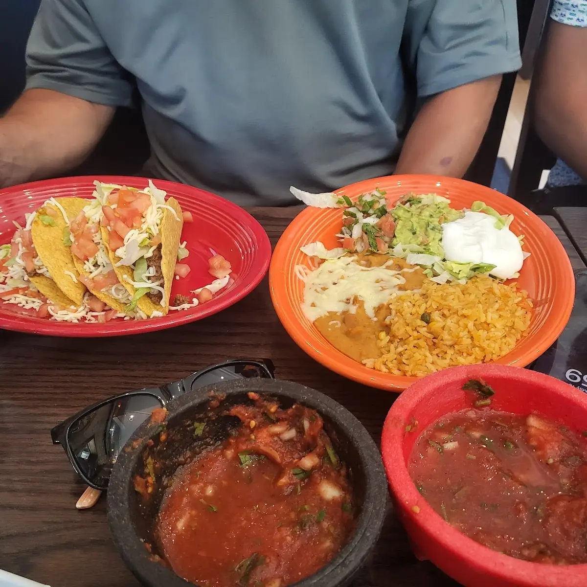 Hard Shell Taco with Rice and Beans