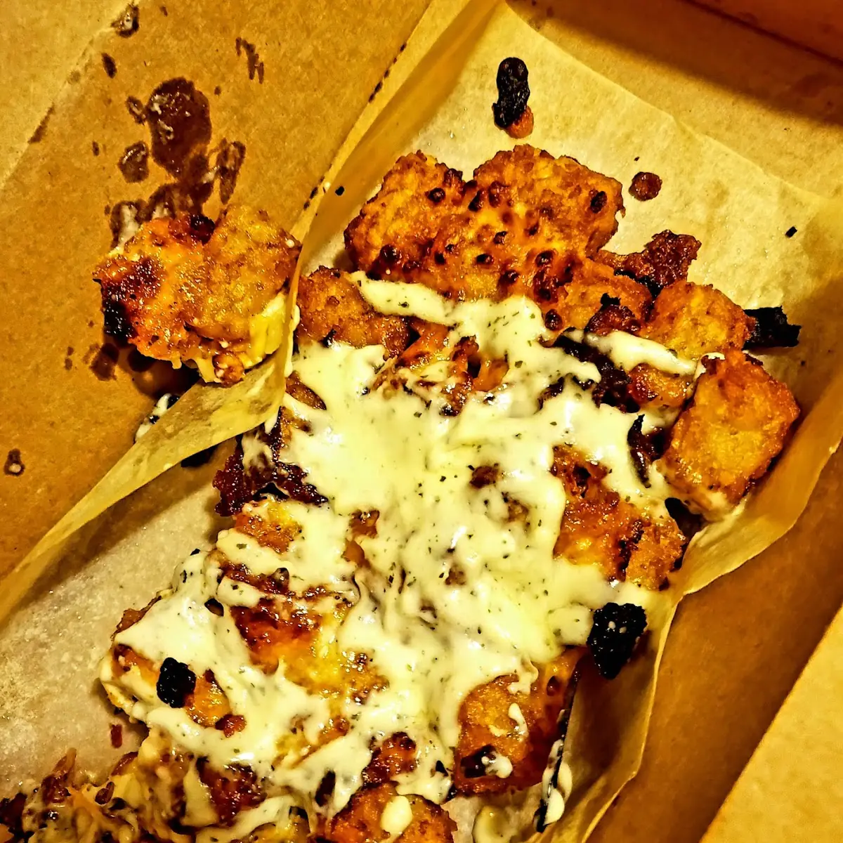Bacon Cheese Sauce Tater Tots