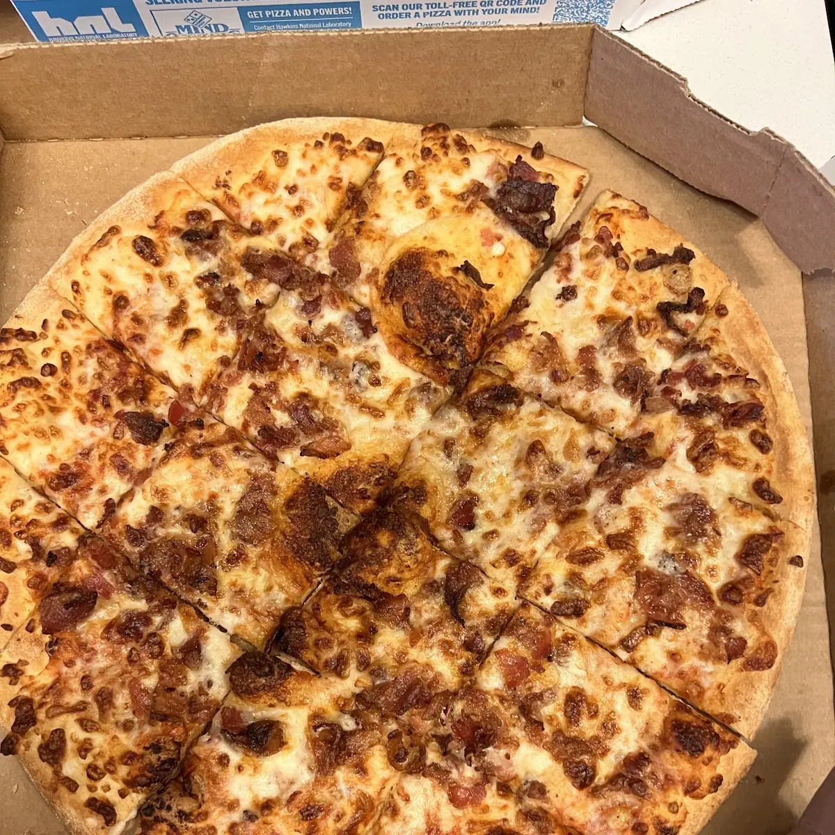 Cheese and Sausage Pizza Square Cut