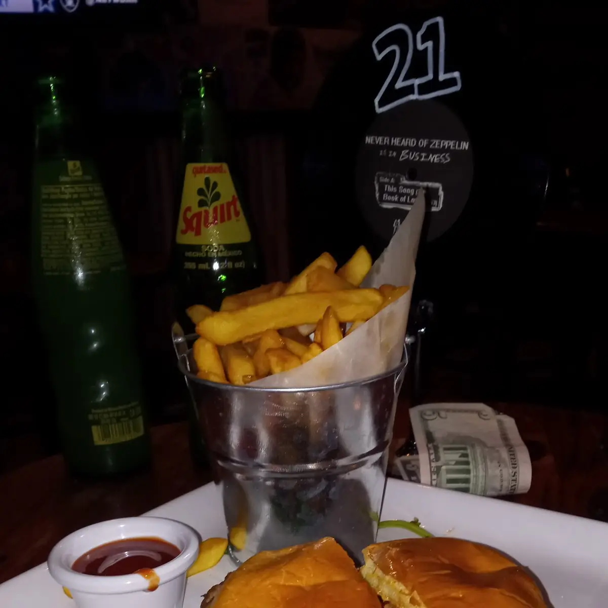 Bacon Burger and Fries