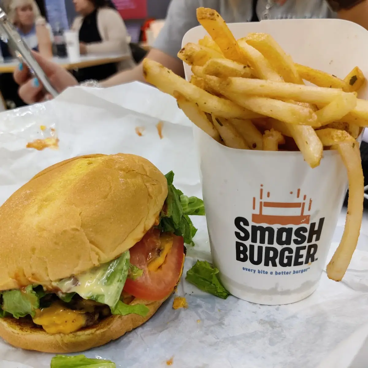 Double Smash Classic Burger and Fries