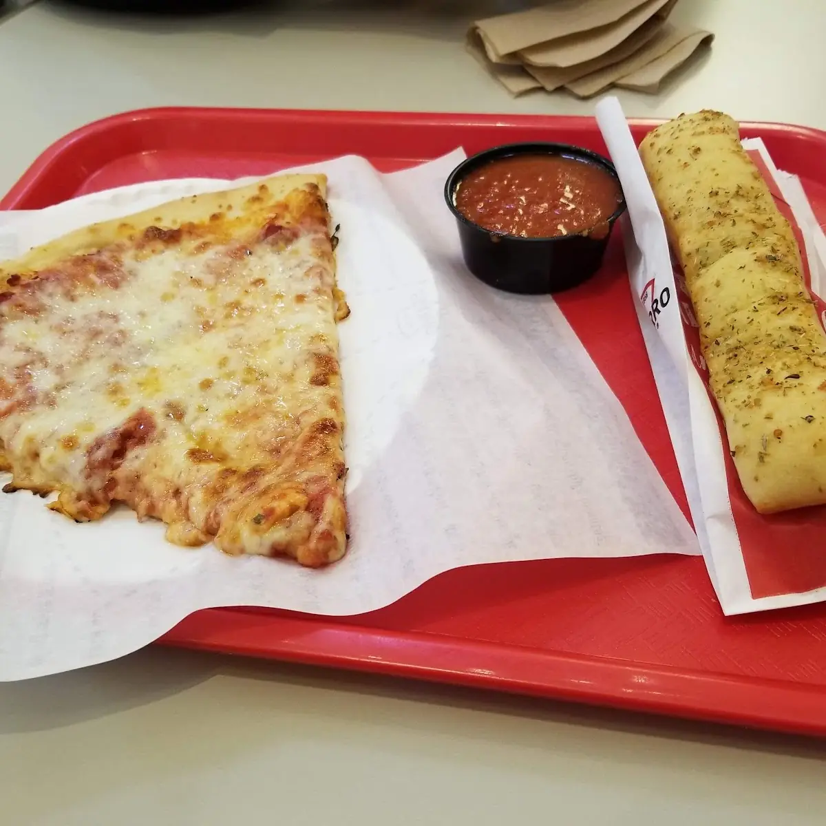 Cheese Pizza with Bread Sticks