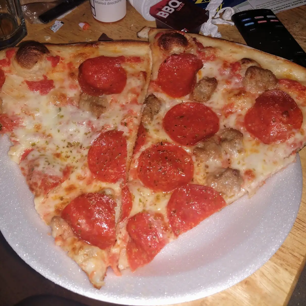 Sausage and Pepperoni Pizza Slice
