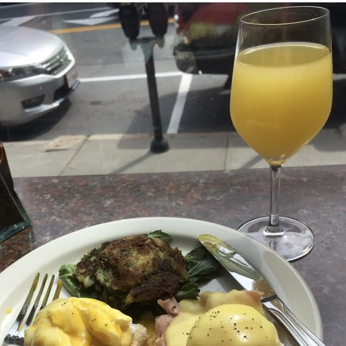 Eggs Benedict and Mimosa