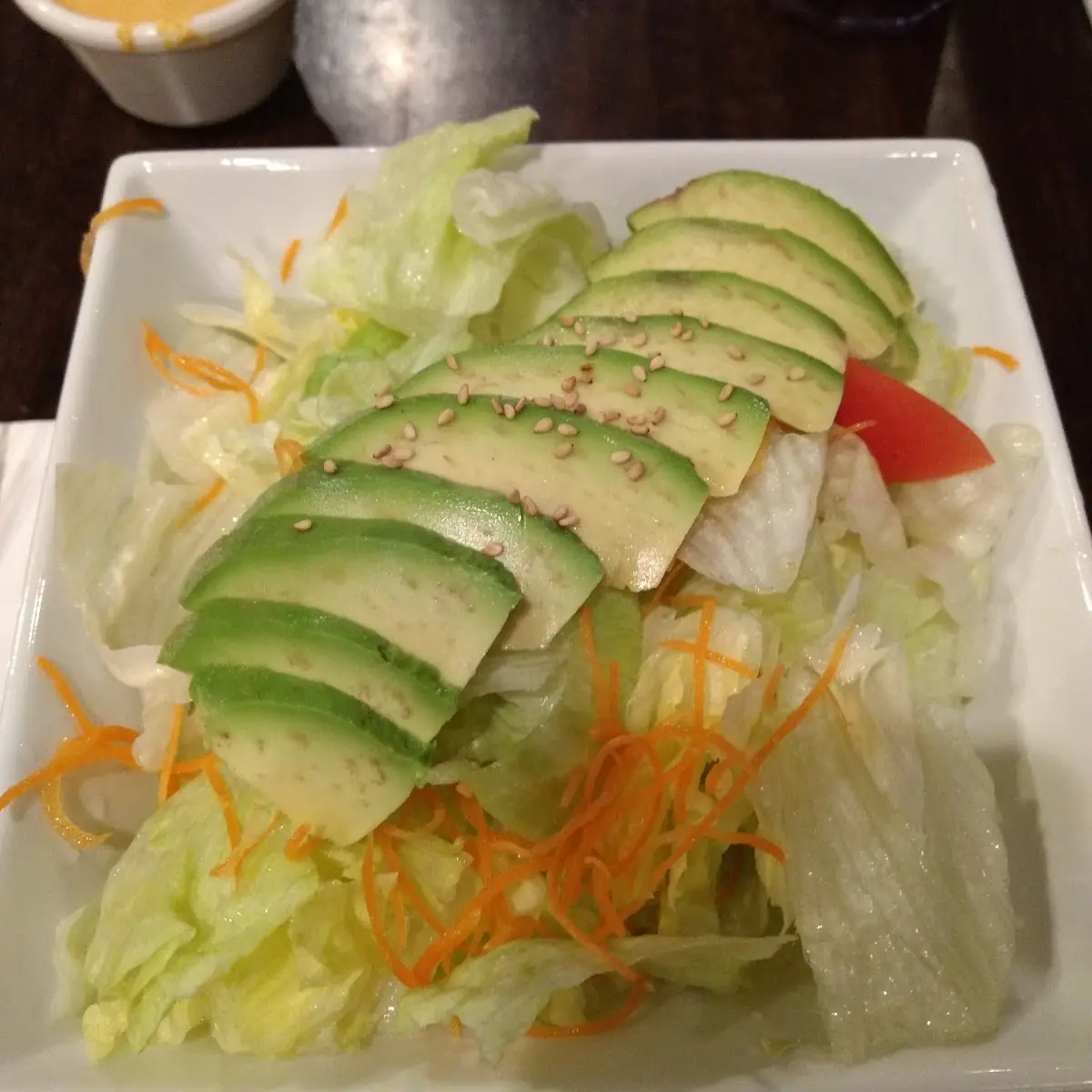 Avocado House Salad with Ginger Dressing