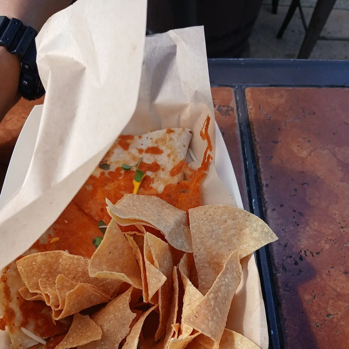 Cheese Quesadilla with Chips